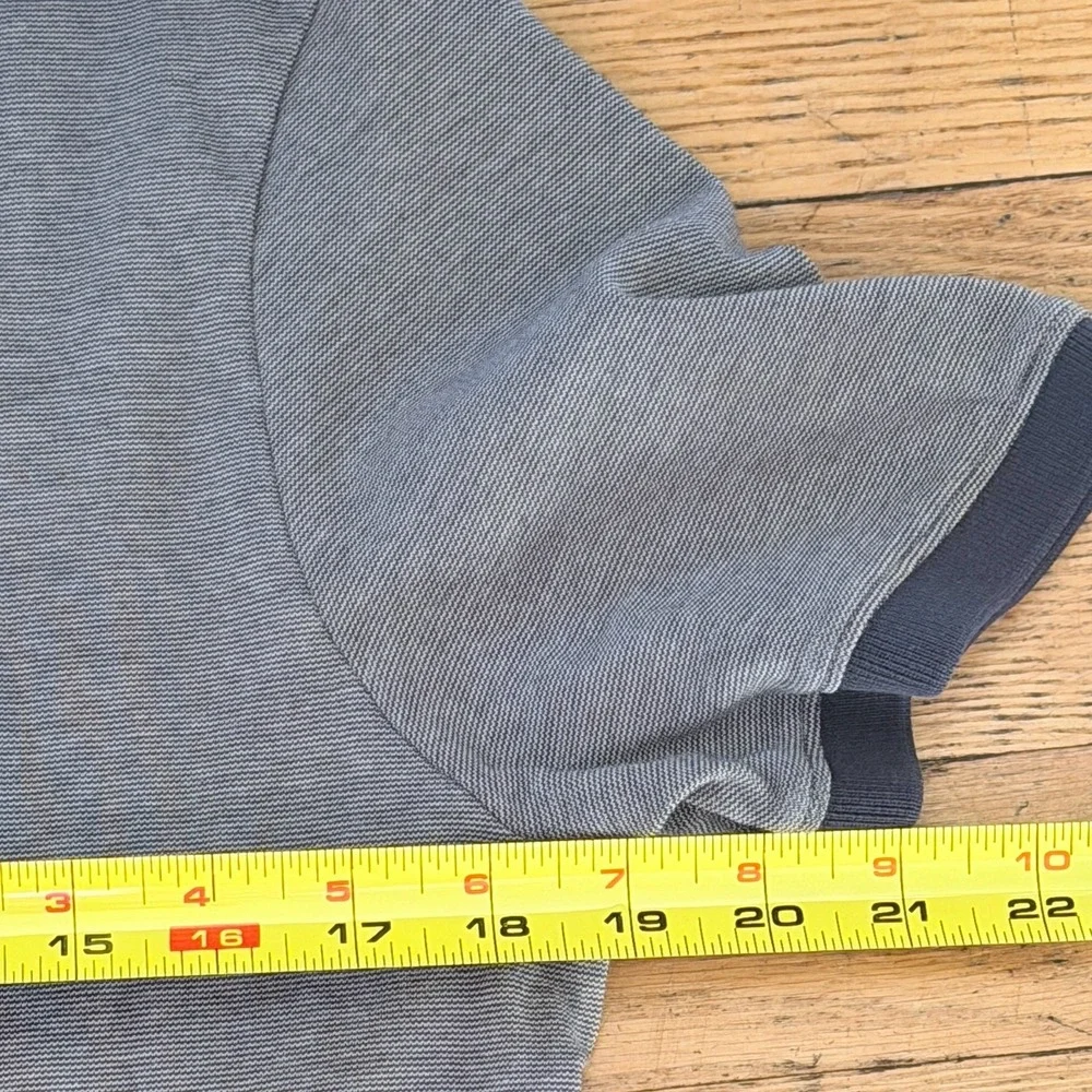 Banana Republic Luxury Touch Polo Men's M Blue Gray 100% Cotton Standard Fit